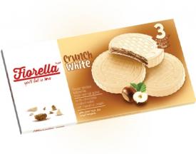 Вафли Fiorella в белом шоколаде с ореховой начинкой 60 гр