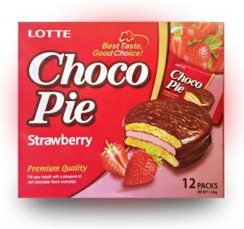 Печенье Lotte Сhoco Pie Strawberry 336 грамм