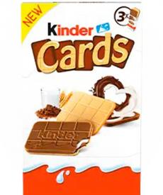 Вафли Kinder с молочным шоколадом и какао начинкой Детские открытки 76,8 гр