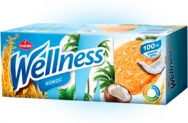 Печенье Wellness цельнозерновое с кокосом и витаминами 210 гр