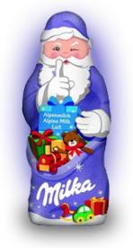 Шоколадная плитка Milka Santa Claus 85 грамм