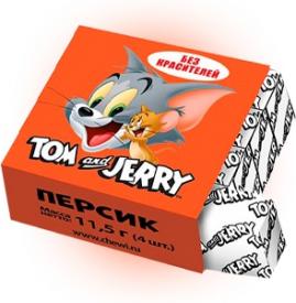 Конфеты жевательные Tom and Jerry со вкусом Персика 11,5 гр