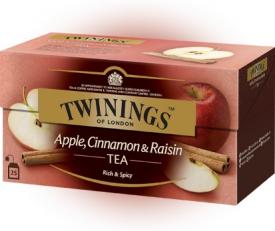 Чай Twinings черный с кусочками яблока, корицей и изюмом, короб (25 пак.) 50 гр