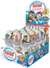 Шоколадное яйцо с игрушкой Mega Secret Щенячий патруль 20 гр